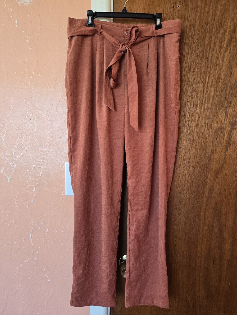 Sadie & Sage Rust / Terracotta Pants With Belt M - Picture 2 of 8